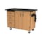 National Public Seating Mobile Science Cart with External Drawers and Pegboard MSC03 - alternate 1